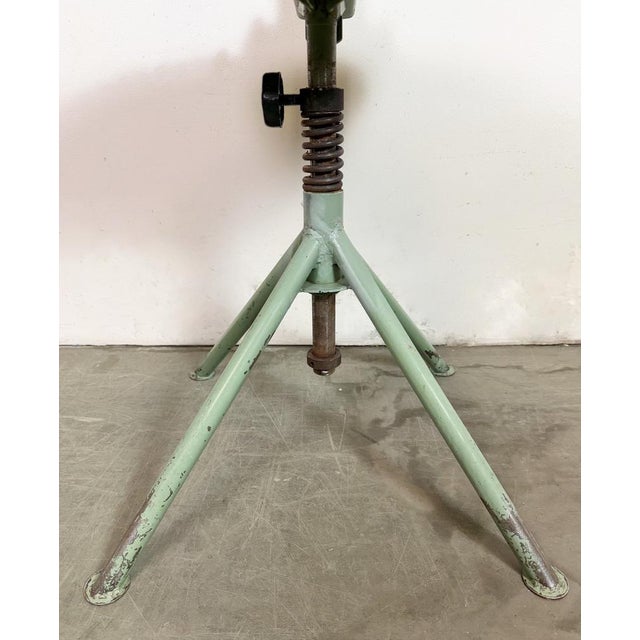 Wood Industrial Green Workshop Chair, 1950s For Sale - Image 7 of 18