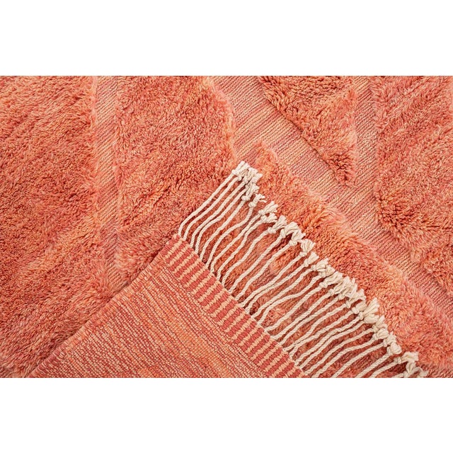 Monochromatic Flowing Line Hand-Knotted Wool Rug | 11'9" X 8'4" | One of a Kind For Sale - Image 9 of 11