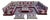 Modular Floor Sofa With Ottoman, Turkish Kilim U-Shaped Set Majlis Floor Sofa Seating For Sale