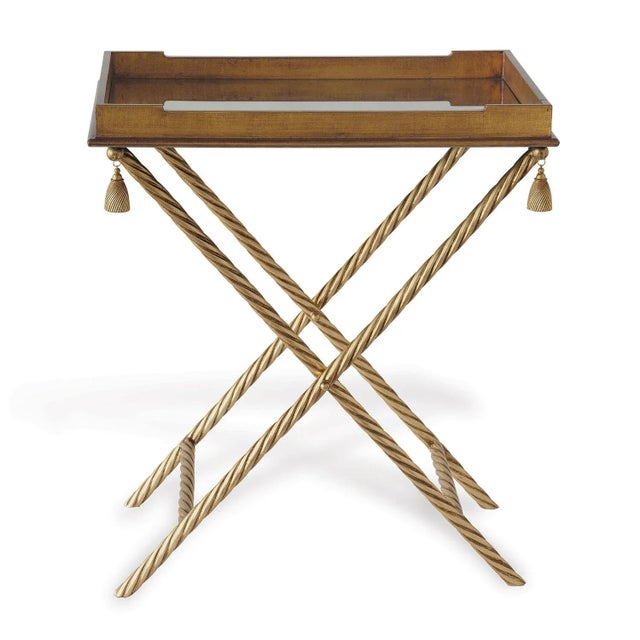 Port 68 Port 68 x Madcap Cottage Delfern Tassel Bar & Tray Table For Sale - Image 4 of 5