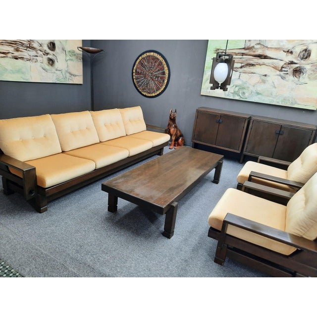 Brutalist Living Room Set Model St. Moritzby Klaus Rausch, 1960s, Set of 7 For Sale - Image 4 of 18