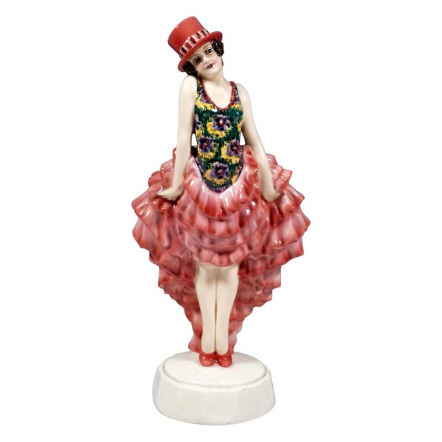 Red Lady Dancer Figurine by Josef Lorenzl, 1920s For Sale - Image 8 of 8