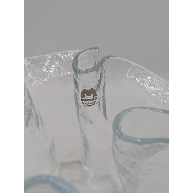 Mid 20th Century Muurla Finland Eva Clear Handkerchief Glass Vase For Sale - Image 4 of 10