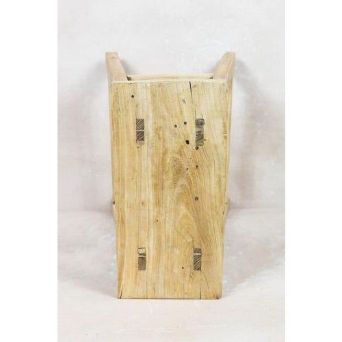 Rustic Vintage Rustic Stool in Elm For Sale - Image 3 of 5