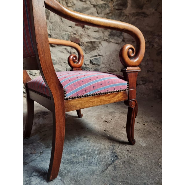 French Walnut Armchairs, 1950s, Set of 2 For Sale - Image 15 of 18