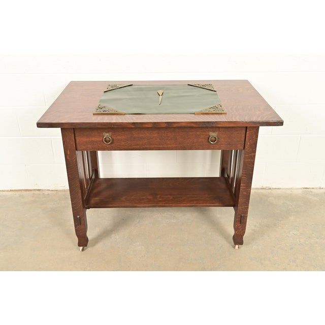 Tiffany Studios New York Grapevine Bronze Doré and Favrile Slag Glass Letter Opener For Sale - Image 10 of 11