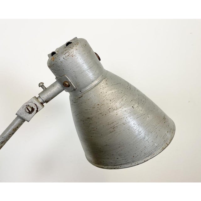 Large Industrial Grey Workshop Table Lamp, 1960s For Sale - Image 13 of 18