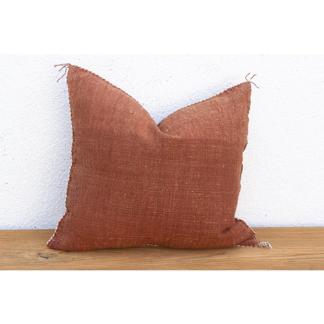 Textile Clay Diamond Cactus Silk Moroccan Pillow For Sale - Image 7 of 8