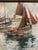Georges Maroniez, Trawlers in Calm Weather at Camaret, Oil on Wood For Sale - Image 5 of 5