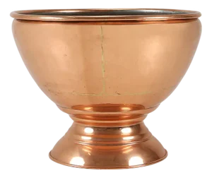 Handmade Round Copper Ice-Bucket or Bowl, Belgium 1930s, 1920s
