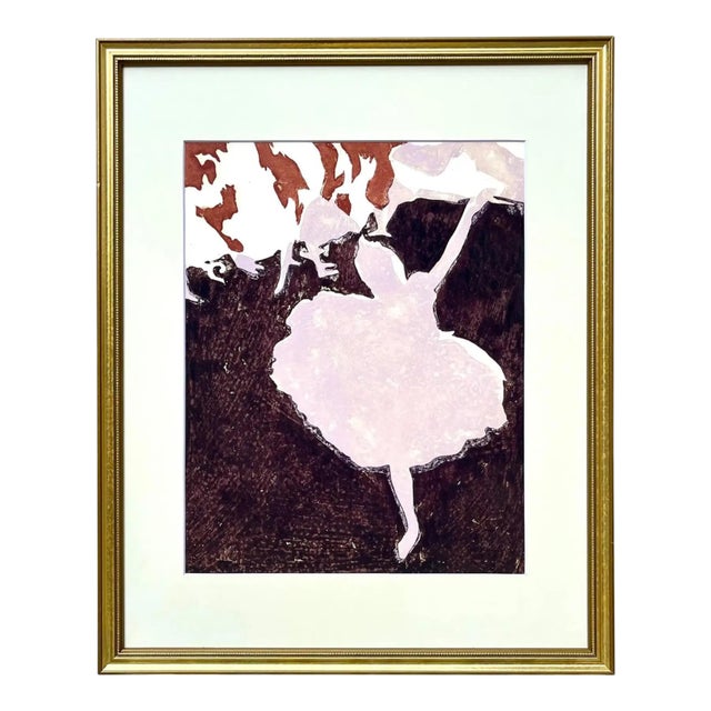 Expressionist Mixed Media Art of a Ballerina by Cathal Brendan O'Toole For Sale