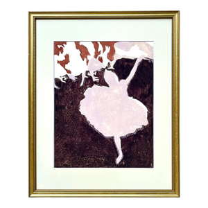 Expressionist Mixed Media Art of a Ballerina by Cathal Brendan O'Toole