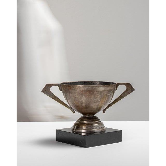 1930s France Art Deco Silver Stone Statue For Sale - Image 14 of 15