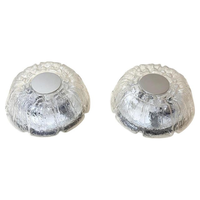Textured Glass Flush Mount from Limburg, Germany, 1970s, Set of 2 For Sale - Image 16 of 16