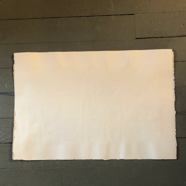 Original Vintage Modernist Watercolor Painting Pot With Brush Still Life For Sale - Image 4 of 5