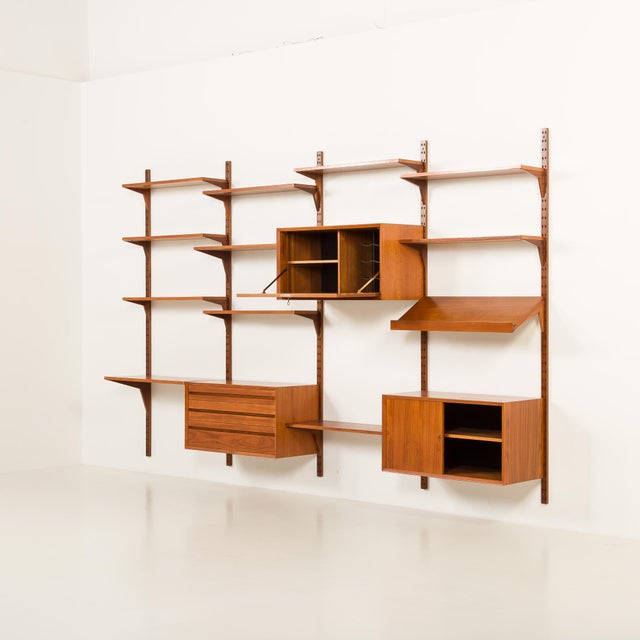 Cado Four Bay Wall Unit by Poul Cadovius for Cado, 1960s For Sale - Image 4 of 18