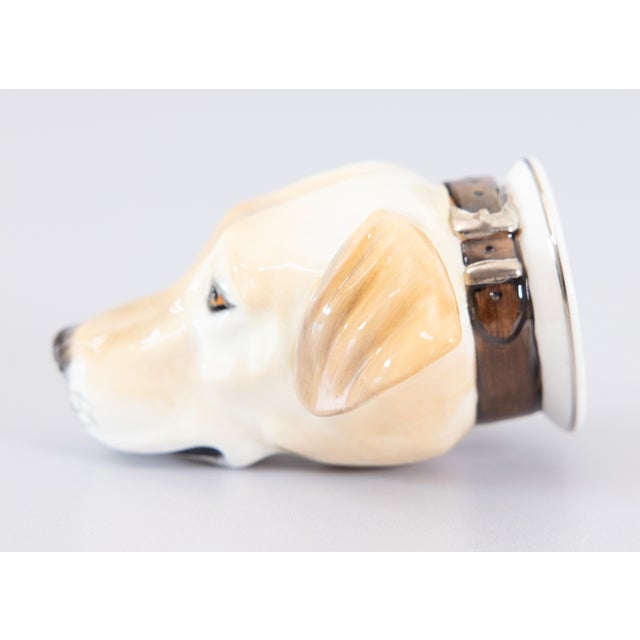 Staffordshire English Staffordshire Labrador Retriever Dog Equestrian Stirrup Cup For Sale - Image 4 of 8