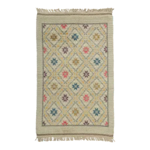 1930s Swedish Rya Rug, 4'04 X 6'06