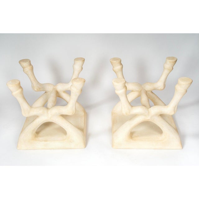 John Dickinson Late 20th Century John Dickinson Attributed Hoofed Side Tables - A Pair For Sale - Image 4 of 12