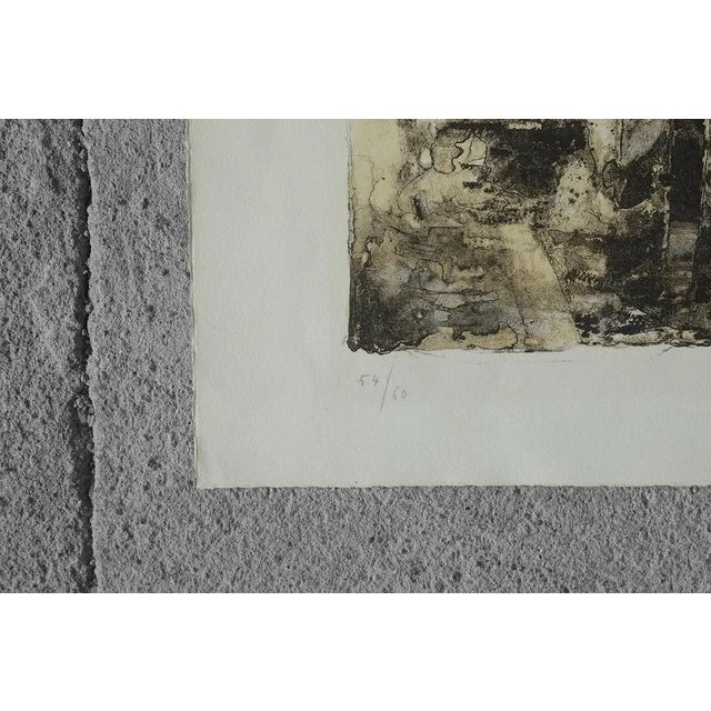 Modern René Genis, Composition, Lithograph, 1970s, Framed For Sale - Image 3 of 9