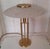 Dimmable Brass-Colored Metal Table Lamp with Glass Shade from TZ-Leuchten, 1980s For Sale - Image 4 of 8