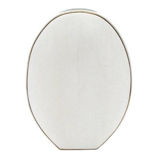 Shagreen Vase With Brass Details by R&y Augousti For Sale