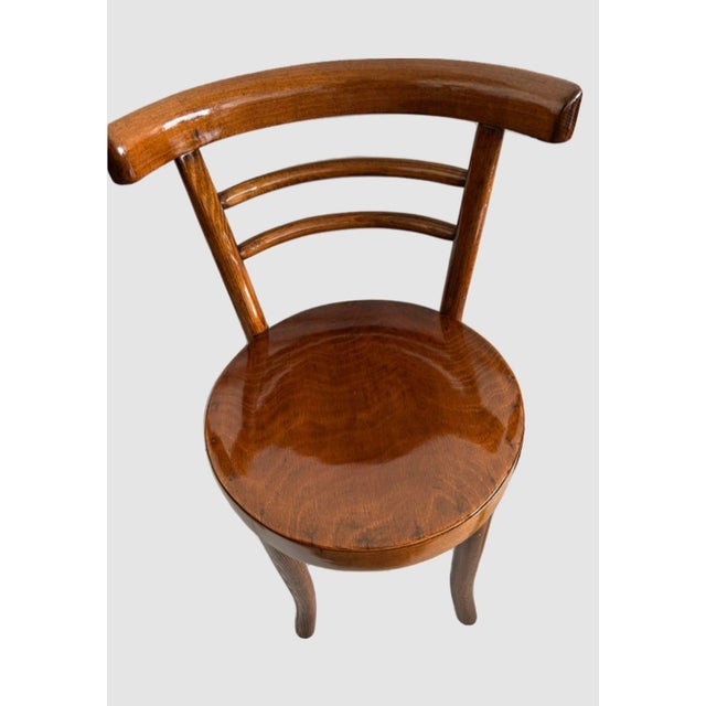 1920s Light Bistro Chairs in Bentwood in the style of Thonet, 1920, Set of 3 For Sale - Image 5 of 7