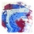 Matthew Izzo Acrylic Painting on Canvas, Titled July 4th, 48” X 48” For Sale