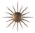 Mid-Century Gilt Metal Sunburst Flush Mount, 1960s For Sale