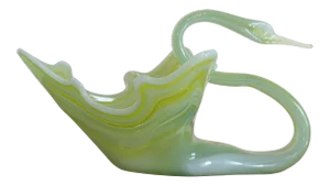 Vintage Glass Swan Bowl