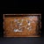 A beautifully crafted Chinese rectangular tea tray or display stand, likely made of Huali (rosewood). The tray features a...