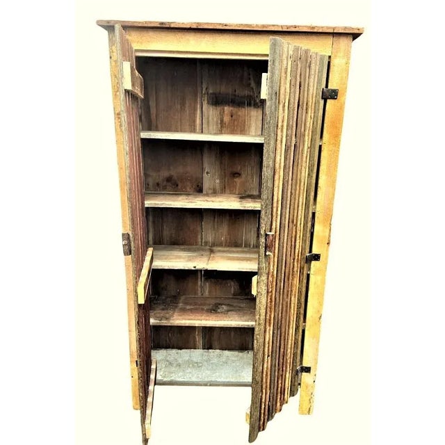 Rustic Cabinet Made From Reclaimed Wood With an 'Old Hickory' Look For Sale In Saint Louis - Image 6 of 7