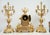 Antique French Napoleon III Clock & Candleholders in Gilded Bronze, 19th Century, Set of 3 For Sale - Image 9 of 10