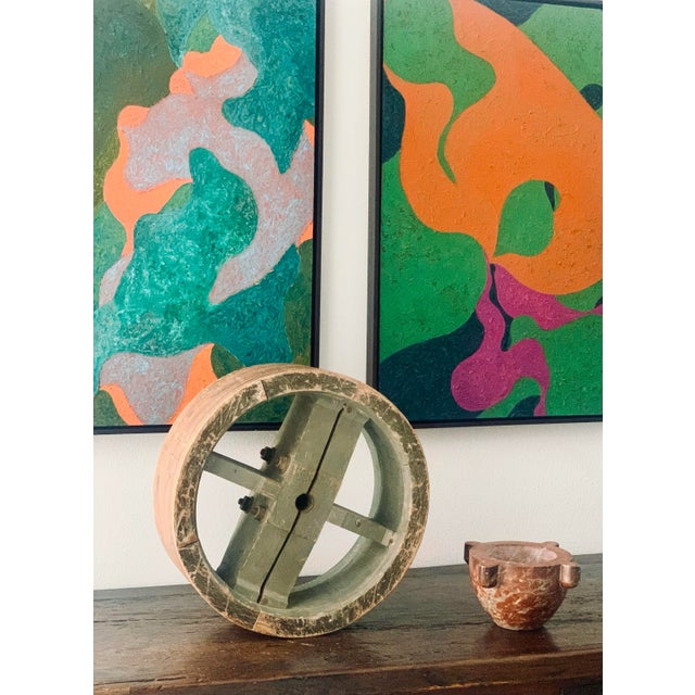 Early 19th Century Large Industrial French Circular Wood Factory Mold For Sale - Image 12 of 12