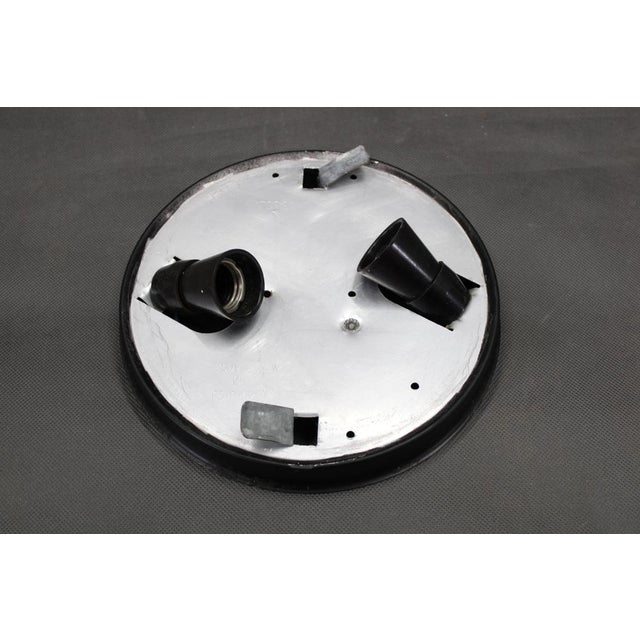 Mid-Century Black Flush Mount Lights, 1970s, Set of 3 For Sale - Image 9 of 13