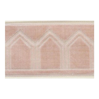 Schumacher Vizier Velvet Tape in Blush For Sale