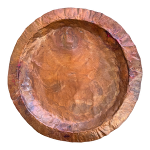 Vintage Hand-Hammered Copper Wall Plate Decorative Tray — Arts & Crafts Style