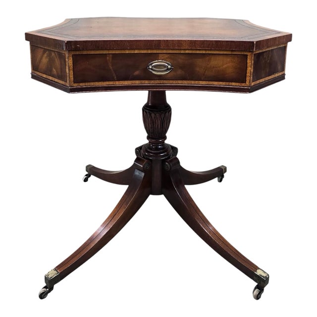 Antique a.l. Stein Chicago Mahogany Duncan Phyfe Style Lamp Table For Sale
