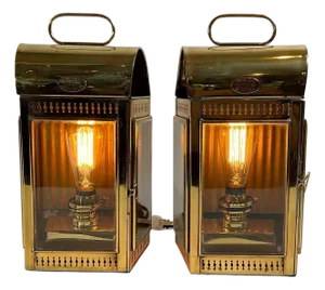 Solid Brass English Yacht Cabin Lanterns