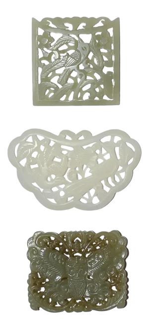 Jade Pendant Carving Group - Set of 3