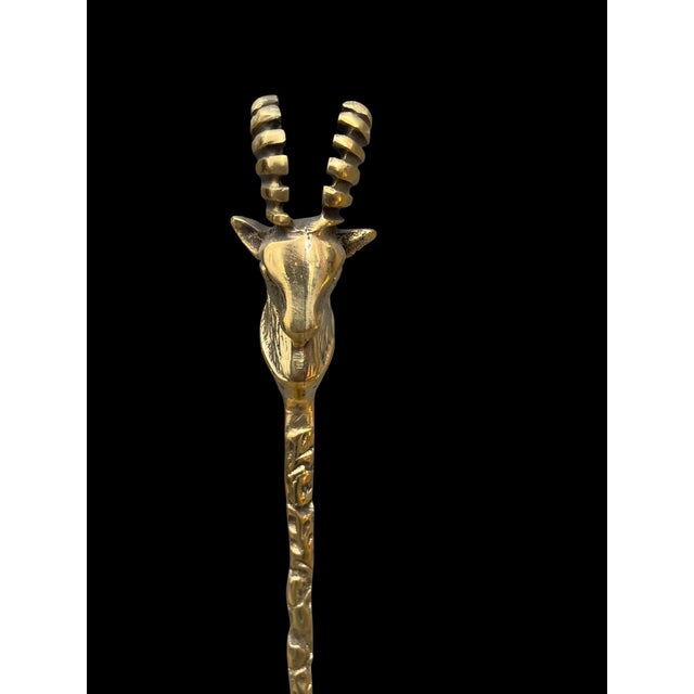 Metal Long Shoehorn With Ibex Head Handle For Sale - Image 7 of 11