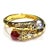 Silver Bochic “Orient” South Sea Pearl, Ruby & Sapphire Bangle Set In 18K Gold & Silver For Sale - Image 8 of 14