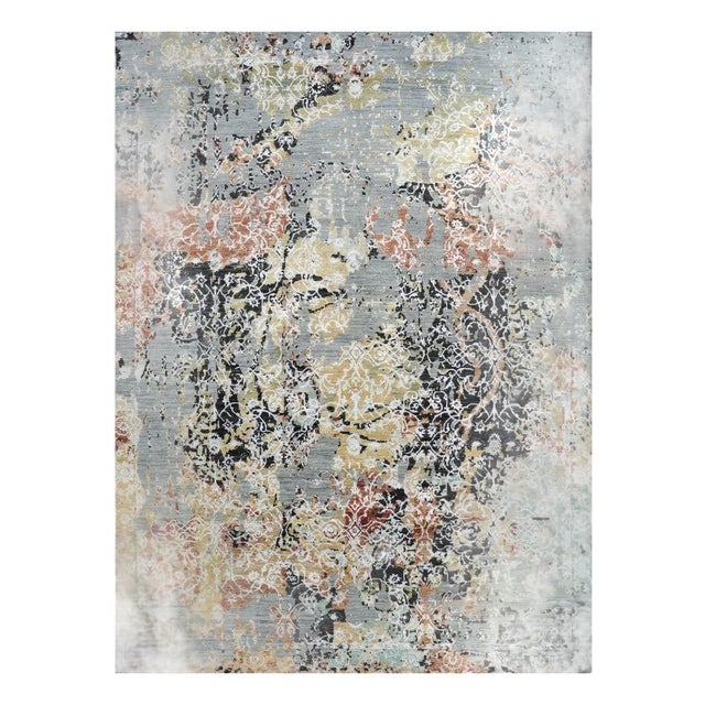 1990s Handwoven Modern Abstract Area Rug 9x12 For Sale