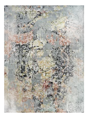 1990s Handwoven Modern Abstract Area Rug 9x12