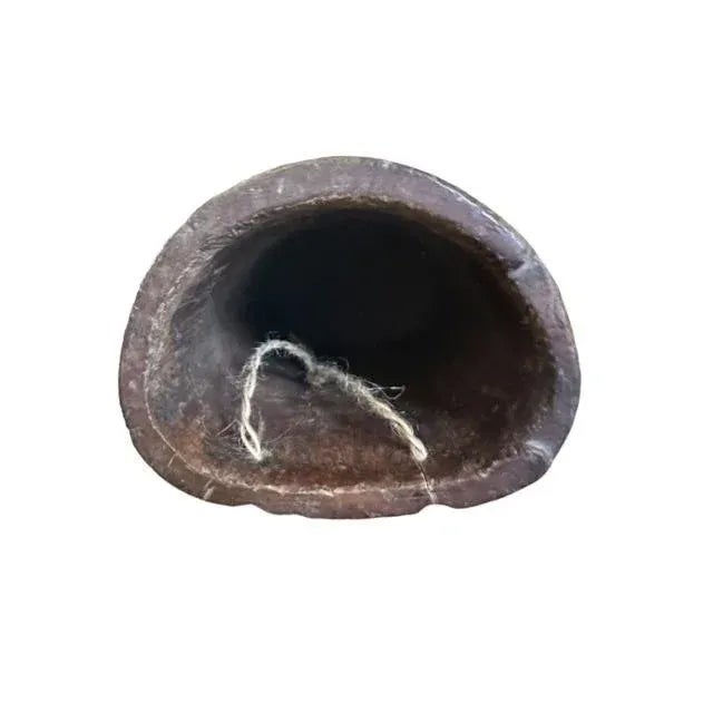 1900 - 1909 1900s Primitive Wood Vessel Hand Carved Vase For Sale - Image 5 of 5