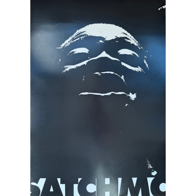 Elevate your space with this striking vintage poster featuring Louis Armstrong, photographed by renowned Dutch...