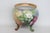 French French Style Footed Porcelain Jardiniere Hand Painted Green With Flowers 4998b For Sale - Image 3 of 13