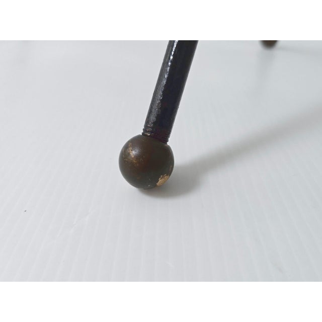 Black Vintage Magazine Rack in Black Lacquered Steel and Brass from Jean Royère, 1950s For Sale - Image 8 of 12