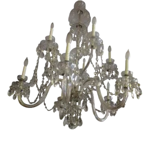 19th C English Cut Crystal Ten-Arm Georgian Style Chandelier
