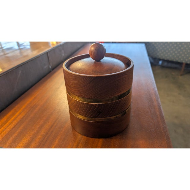 1960s Mid-Century Modern Wooden Ice Bucket For Sale - Image 12 of 12